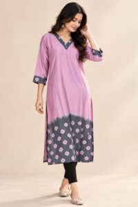 Trendy bandhni kurti